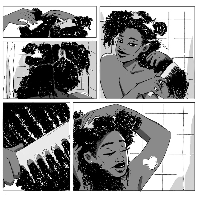 Illustration for article titled Comic Relief: Wash Day Captures the Radical Self-Love in a Hair-Care Ritual